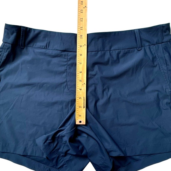 SPANX Womens Plus Size 2X Navy Blue Flat Front Athletic Shorts Sunshine - Picture 6 of 7